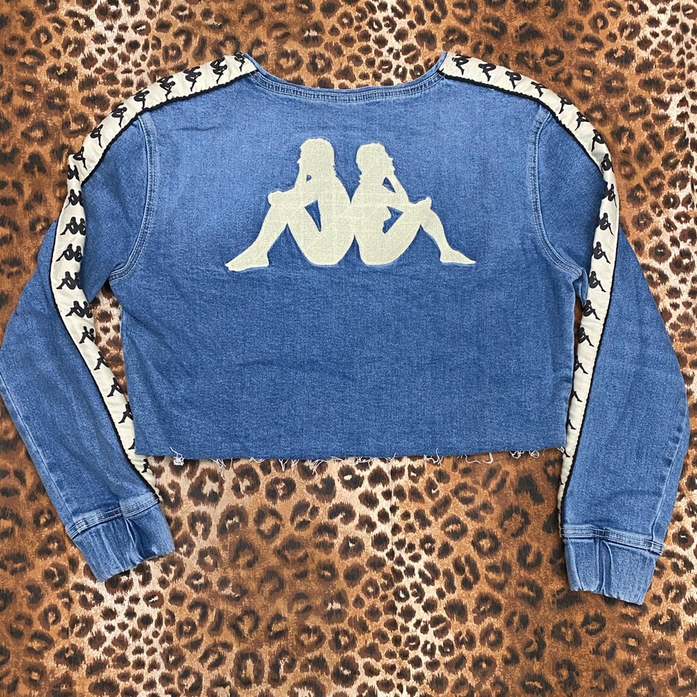 Kappa denim crop top